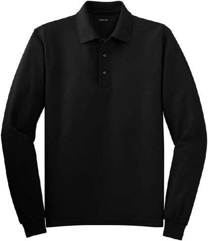 Joe's USA Mens Long Sleeve Polo Shirts in 9 Colors. Regular and Tall Sizes: XS-6XL in Kuwait