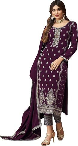 Heni Fashion Indian/Pakisatni Party/Wedding Wear Readymade Straight Salwar Kameez/Salwar Suit for Women in Kuwait
