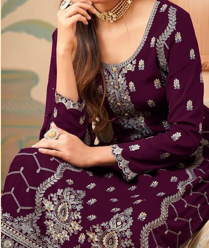 Heni Fashion Indian/Pakisatni Party/Wedding Wear Readymade Straight Salwar Kameez/Salwar Suit for Women in Kuwait