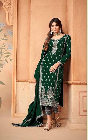 Heni Fashion Indian/Pakisatni Party/Wedding Wear Readymade Straight Salwar Kameez/Salwar Suit for Women in Kuwait