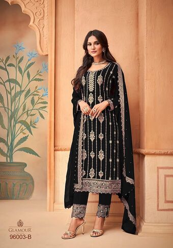 Heni Fashion Indian/Pakisatni Party/Wedding Wear Readymade Straight Salwar Kameez/Salwar Suit for Women in Kuwait