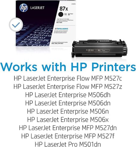HP 87X Black High-Yield Toner Cartridge | Works LaserJet Enterprise M506 Series, MFP M527 Series, LaserJet Pro M501 Series | CF287X in Saudi Arabia