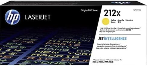 Original HP 212X Yellow High-yield Toner Cartridge | Works with HP Color LaserJet Enterprise M554, M555 Series, HP Color LaserJet Enterprise MFP M578 Series | W2122X in Saudi Arabia