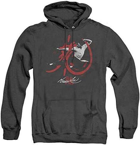 Bruce Lee High Flying Unisex Adult Pull-Over Heather Hoodie in Saudi Arabia