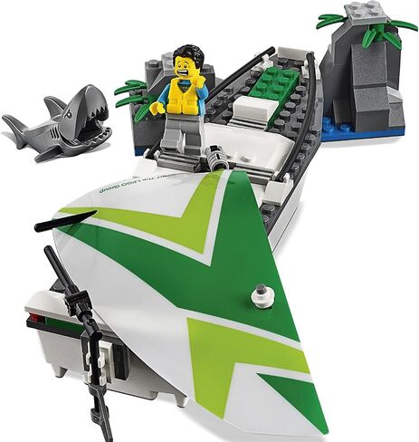 LEGO City 60168 Sailboat Rescue Building Toy With Boats That Really Float. Includes: Coast Guard Rescue Boat, Sailboat, Rock Island, 2 Minifigures, 1 Shark Minifigure. 195 Pieces. Item: 6174681. in Saudi Arabia