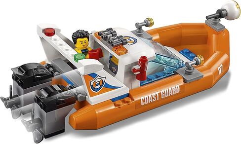 LEGO City 60168 Sailboat Rescue Building Toy With Boats That Really Float. Includes: Coast Guard Rescue Boat, Sailboat, Rock Island, 2 Minifigures, 1 Shark Minifigure. 195 Pieces. Item: 6174681. in Saudi Arabia