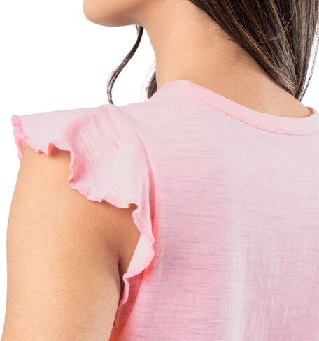 Lee Women's Ruffle Sleeve Crewneck Tank Top in Saudi Arabia
