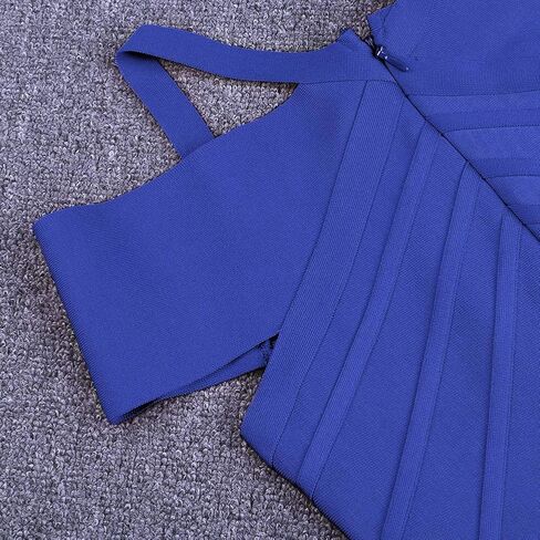 UONBOX Women's Strap Sexy V Neck Bodycon Clubwear Party Bandage Dress in Kuwait