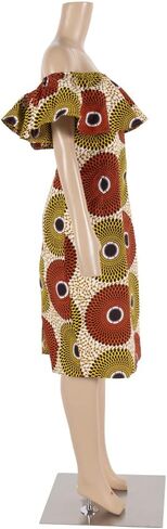 iooiooi Africa Dresses for Women Dashiki Off The Shoulder African Dress Bazin Plus Size Traditional African Clothing in Kuwait
