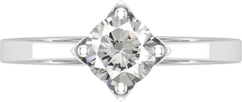 Dazzlingrock Collection 6mm Round Lab Created Gemstone Comfort Fit Solitaire Engagement Ring for Her in 925 Sterling Silver in Saudi Arabia
