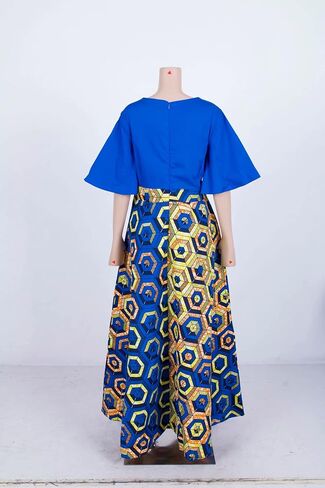 iooiooi Plus Size African Party Dresses for Women New Bazin Riche Style Clothes Graceful Lady Print Clothing in Kuwait