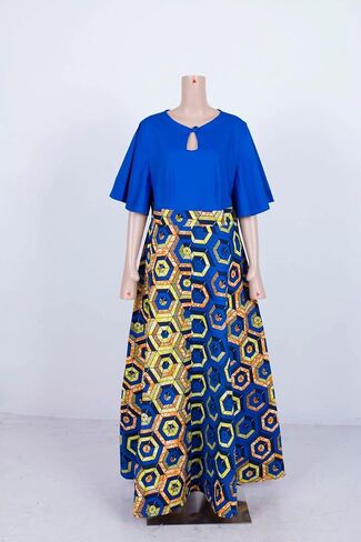 iooiooi Plus Size African Party Dresses for Women New Bazin Riche Style Clothes Graceful Lady Print Clothing in Kuwait
