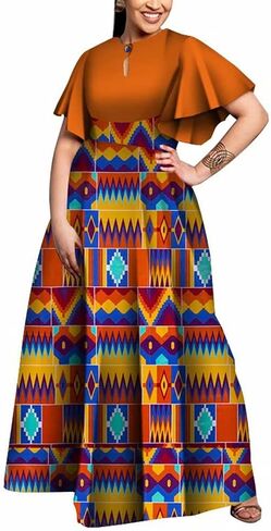 iooiooi Plus Size African Party Dresses for Women New Bazin Riche Style Clothes Graceful Lady Print Clothing in Kuwait
