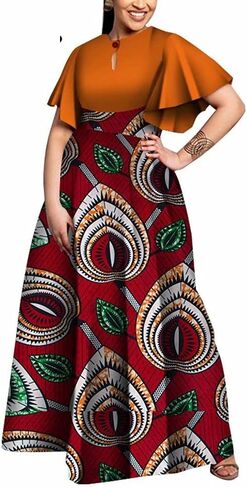 iooiooi Plus Size African Party Dresses for Women New Bazin Riche Style Clothes Graceful Lady Print Clothing in Kuwait
