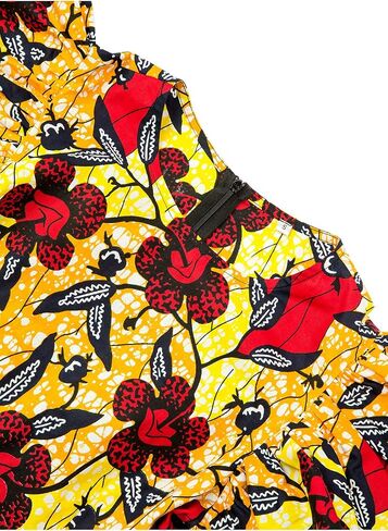 SHENBOLEN Women Kente Print Shirt African Tradition Top in Saudi Arabia