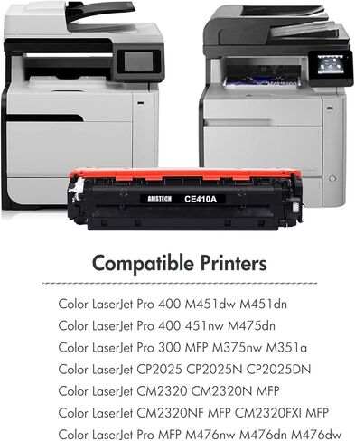 خرطوشة حبر 305A عبوة بديلة متوافقة مع HP 305A CE410A لحبر الطابعة HP pro 400 Color MFP M451dn M451nw M475dn M476nw M476dn M476dw أسود in Kuwait