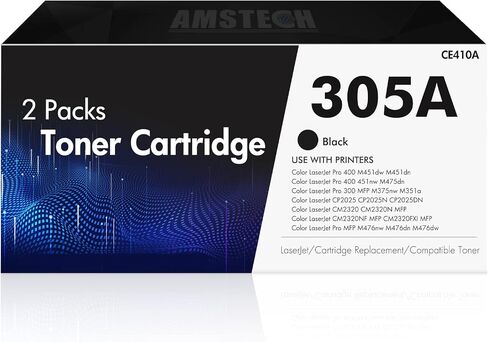 خرطوشة حبر 305A عبوة بديلة متوافقة مع HP 305A CE410A لحبر الطابعة HP pro 400 Color MFP M451dn M451nw M475dn M476nw M476dn M476dw أسود in Kuwait