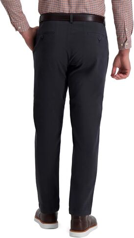 Haggar Men's Comfort Straight Fit Flat Front Flex Khaki & Chino Pants in Saudi Arabia
