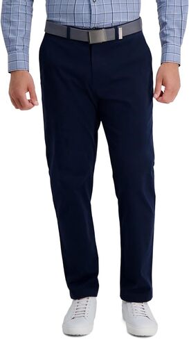 Haggar Men's Comfort Straight Fit Flat Front Flex Khaki & Chino Pants in Saudi Arabia