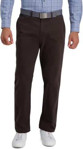 Haggar Men's Comfort Straight Fit Flat Front Flex Khaki & Chino Pants in Saudi Arabia