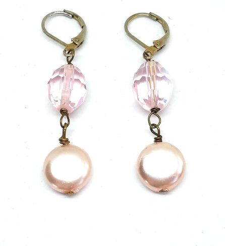 Cookie Lee Pink Pearl Earrings (B2) 89509 in Saudi Arabia