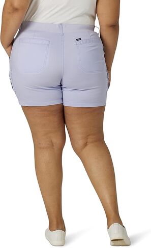 شورت نسائي من Lee بمقاس كبير ومرن ومتوسط ​​الارتفاع ومخيط للشحن in Kuwait