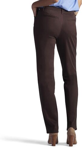 Lee Women's Missy Relaxed Fit All Day Straight Leg Pant, Roasted Chestnut, 8 in Saudi Arabia