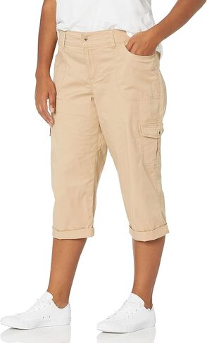 Lee womens Relaxed Fit Austyn Knit Waist Cargo Capris (Plus) jeans, Café, 16 Plus Medium in Saudi Arabia