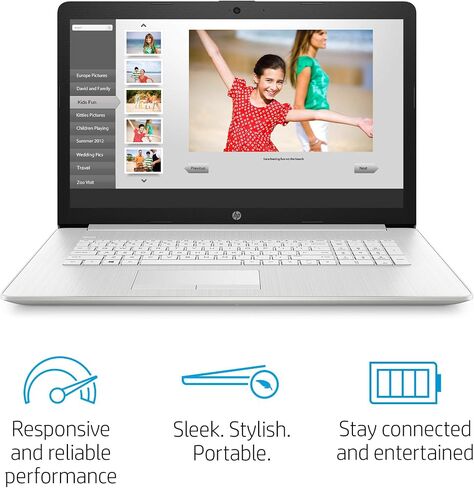 2020 جديد اتش بي 17-by3063st 17.3 بوصة HD + ديسبلاي نوتبوك، انتل i3-1005G1، ذاكرة 8 جيجا، وسيط تخزين ذو حالة ثابتة 128 جيجا + قرص صلب 1 تيرابايت، ويندوز 10، فضي in Saudi Arabia