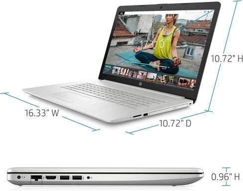 2020 جديد اتش بي 17-by3063st 17.3 بوصة HD + ديسبلاي نوتبوك، انتل i3-1005G1، ذاكرة 8 جيجا، وسيط تخزين ذو حالة ثابتة 128 جيجا + قرص صلب 1 تيرابايت، ويندوز 10، فضي in Saudi Arabia