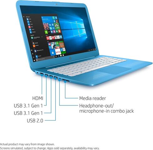 اتش بي ستريم لابتوب - 14 انش اتش دي، انتل سيليرون N3060، رام 4 جيجا، 32 جيجا اي ام ام سي، Office 365 Personal لسنة - 14-ax010nr in Saudi Arabia
