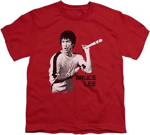 Bruce Lee - Youth Lee Works Out T-Shirt In Red in Saudi Arabia
