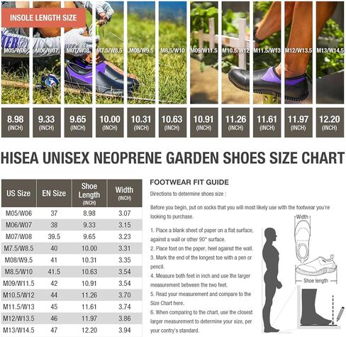 أحذية HISEA للجنسين مقاومة للماء للحديقة، أحذية مطر للكاحل للرجال، أحذية نسائية سهلة الارتداء، أحذية مطاطية من النيوبرين للتخييم، أحذية مطر خارجية للبستنة، والزراعة، والتخييم، وغسيل السيارات، والعناية بالعشب وأعمال الفناء in Kuwait