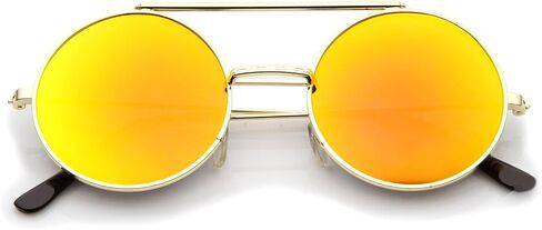 Limited Edition Red Mirror Flip-Up Lens Round Circle Django Sunglasses in Saudi Arabia