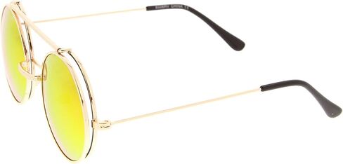 Limited Edition Red Mirror Flip-Up Lens Round Circle Django Sunglasses in Saudi Arabia