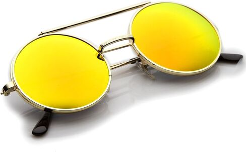 Limited Edition Red Mirror Flip-Up Lens Round Circle Django Sunglasses in Saudi Arabia