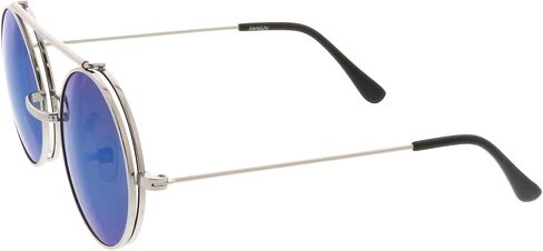 Limited Edition Red Mirror Flip-Up Lens Round Circle Django Sunglasses in Saudi Arabia