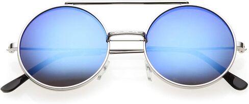 Limited Edition Red Mirror Flip-Up Lens Round Circle Django Sunglasses in Saudi Arabia