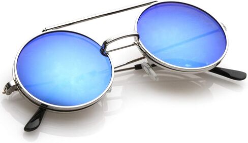 Limited Edition Red Mirror Flip-Up Lens Round Circle Django Sunglasses in Saudi Arabia