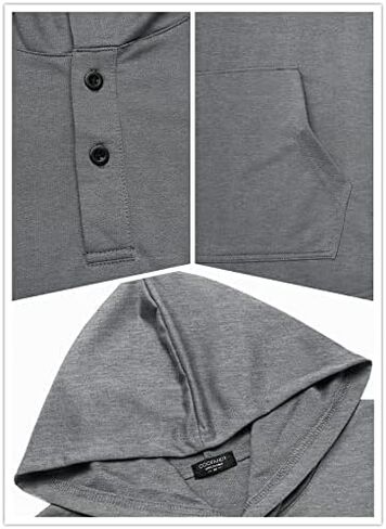 COOFANDY Mens Fashion Athletic Hoodies Gym Workout Sweatshirt Long Sleeve Casual Hooded With Pocket in Saudi Arabia