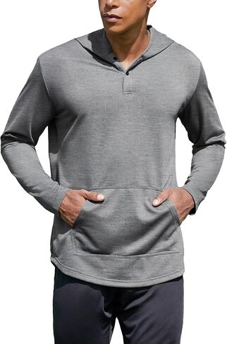 COOFANDY Mens Fashion Athletic Hoodies Gym Workout Sweatshirt Long Sleeve Casual Hooded With Pocket in Saudi Arabia