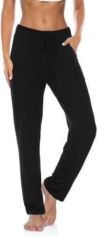 DIBAOLONG Womens Yoga Pants Wide Leg Loose Drawstring Comfy Lounge Workout Sweatpants with Pockets in Saudi Arabia