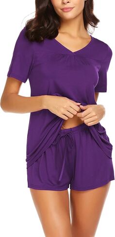 طقم بيجامة شورت نسائي من Avidlove بأكمام قصيرة وملابس نوم Pjs S-XXL in Saudi Arabia