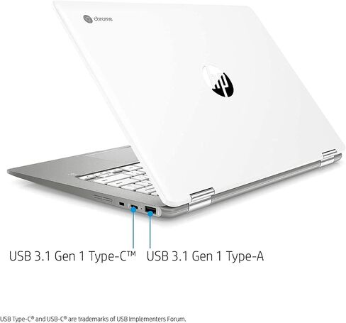HP X360 14 Chromebook Laptop Computer 14" HD SVA Touch Display Intel Pentium Dual-Core N5000 Processor 4GB DDR4 128GB eMMC WiFi Webcam Chrome OS 14b-ca0061wm (Renewed) in Saudi Arabia