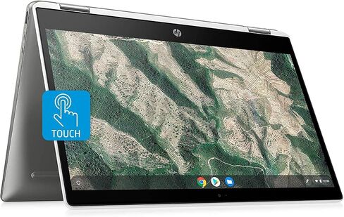HP X360 14 Chromebook Laptop Computer 14" HD SVA Touch Display Intel Pentium Dual-Core N5000 Processor 4GB DDR4 128GB eMMC WiFi Webcam Chrome OS 14b-ca0061wm (Renewed) in Saudi Arabia