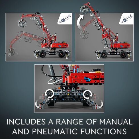 LEGO Technic Material Handler Crane 42144 Building Toy Set for Kids, Boys, and Girls Ages 10+ (835 Pieces) in Saudi Arabia