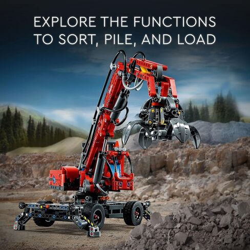 LEGO Technic Material Handler Crane 42144 Building Toy Set for Kids, Boys, and Girls Ages 10+ (835 Pieces) in Saudi Arabia