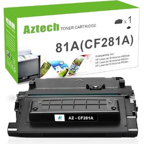 خرطوشة حبر متوافقة مع Aztech لطابعة HP 81A CF281A 81X CF281X Laserjet Enterprise MFP M605 M604 Toner M604N M604DN M605N M605DN M605X M630 M630h M630dn M630z الطابعة (أسود، حزمة واحدة) in Kuwait