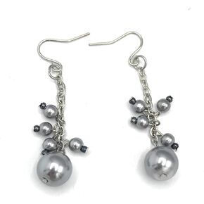 Cookie Lee Gray Pearl Earrings (D25) 51654 in Kuwait