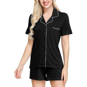 INK+IVY Pajamas for Women Sleeve Shirt, Notch Collar & Cute Short Soft Nightwear Breathable Sleepwear Pj Set in Saudi Arabia